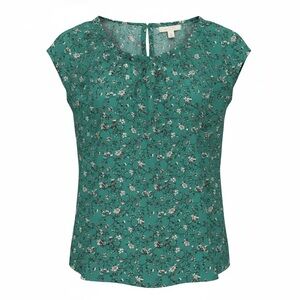 LC Lauren Conrad Green Floral Top